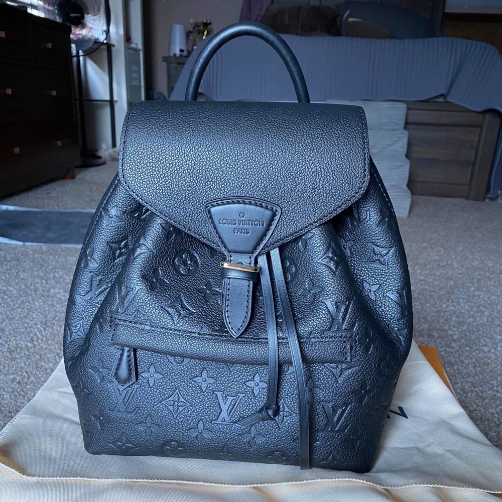 Louis Vuitton Black Monogram Empreinte Leather Backpack